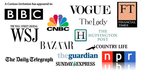 Press logos re A Curious Invitation